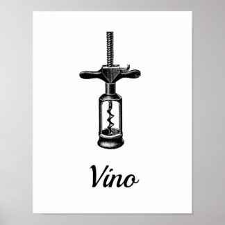 Poster Vin vintage Vin Vino Art Print