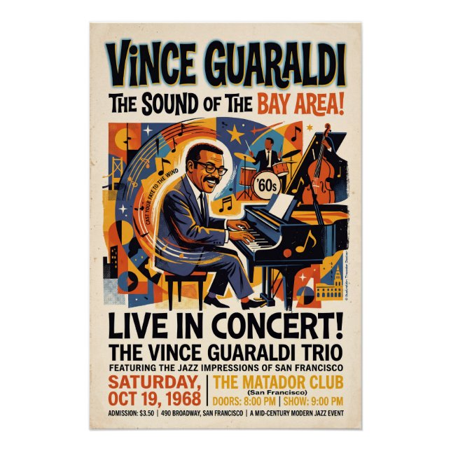 Poster Vince Guaraldi Live  (Devant)