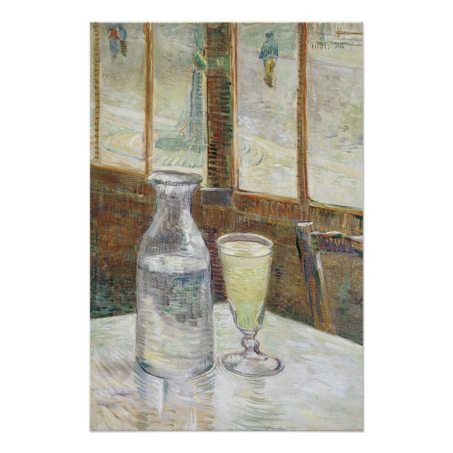 Poster Vincent van Gogh Absinthe célèbre peinture (Devant)