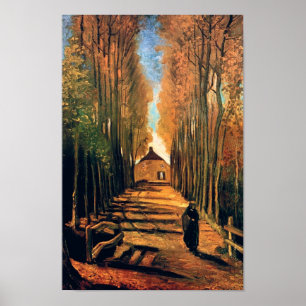 Poster Vincent Van Gogh - Allée de peupliers en automne