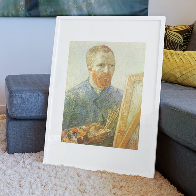 Poster Vincent van Gogh - Autoportrait devant Easel (Créateur téléchargé)
