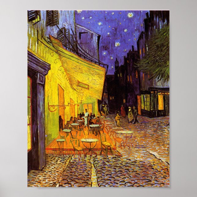 Poster Vincent Van Gogh Cafe Terrace At Night Fine Art (Devant)