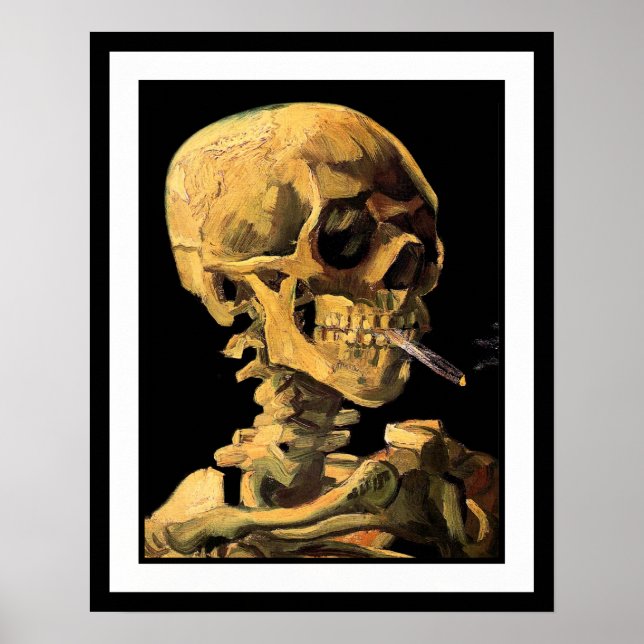 Poster Vincent Van Gogh - Crâne à la cigarette allumée (Devant)