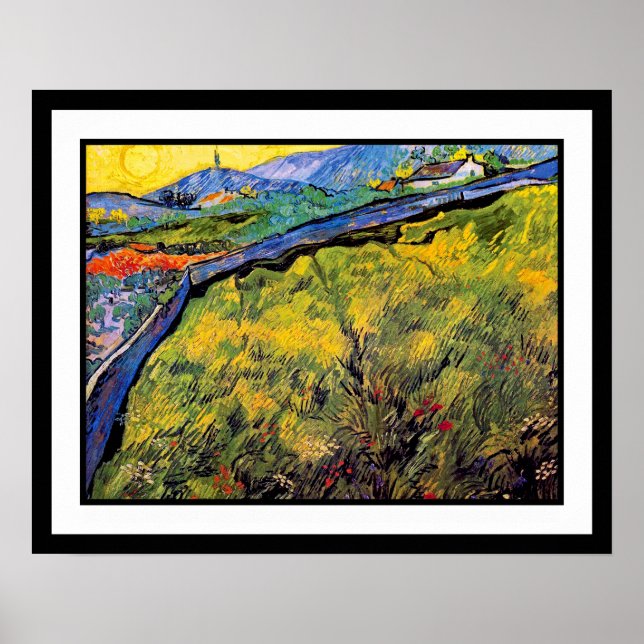 Poster Vincent Van Gogh - Field Of Spring Wheat (Devant)