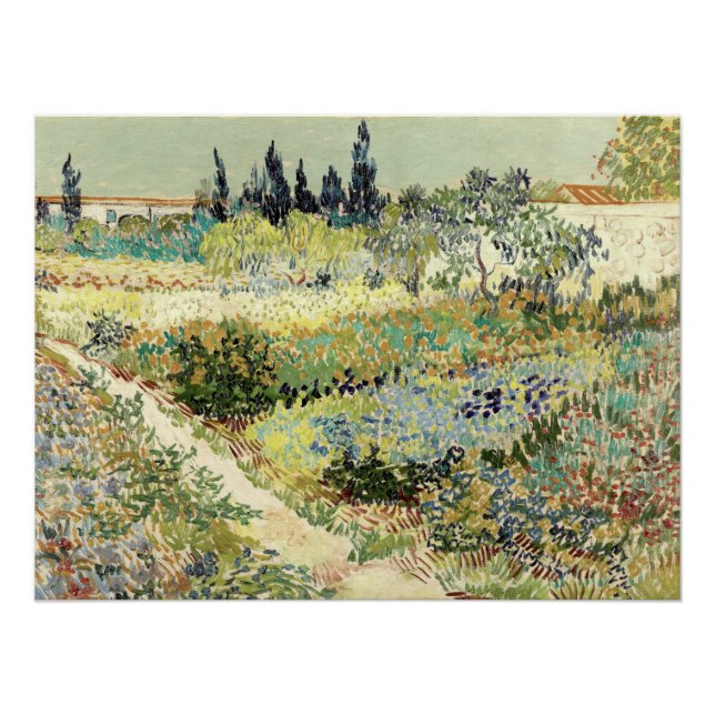 Poster Vincent Van Gogh Garden à Arles 1888 (Devant)