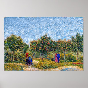 Poster Vincent Van Gogh - Jeunes Couple Se Promenant Dans