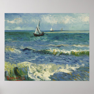 Poster Vincent van Gogh - La mer près des Saintes