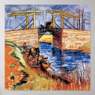 Poster Vincent Van Gogh - Le Pont Langlois à Arles