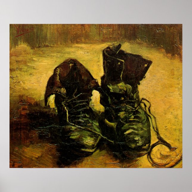 Poster Vincent van Gogh - Nature morte avec une paire de  (Devant)