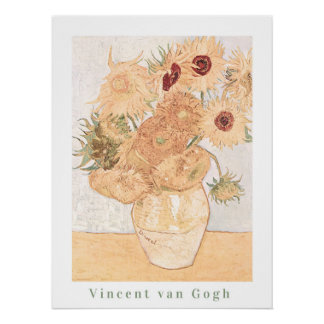 Poster Vincent Van Gogh Pastel Tournesol Imprimer