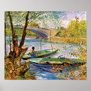 Poster Vincent Van Gogh - Pêche Au Printemps Art