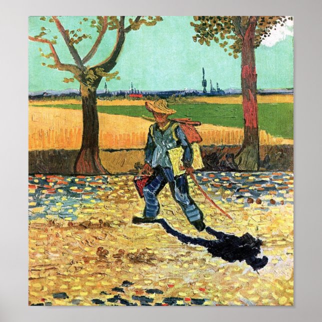 Poster Vincent Van Gogh - Peintre En Chemin De Travail (Devant)