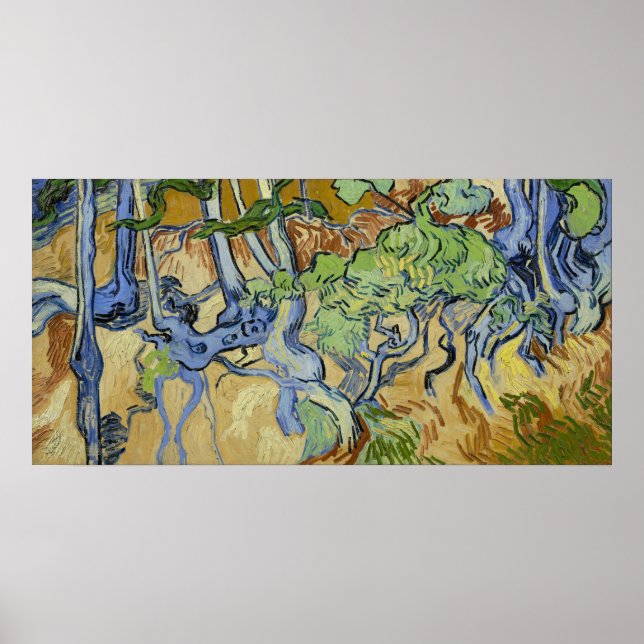 Poster Vincent van Gogh - Racines d'arbre (Devant)