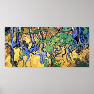 Poster Vincent Van Gogh - Racines et Troncs d'Arbres Beau