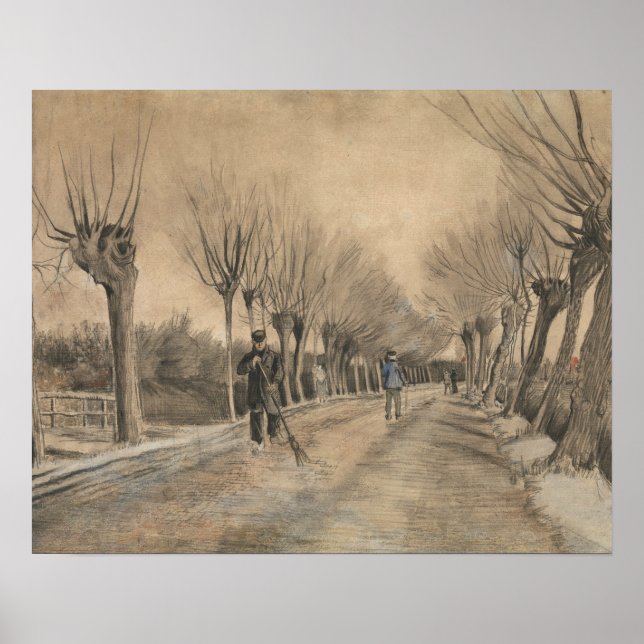 Poster Vincent van Gogh - Road in Etten (Devant)
