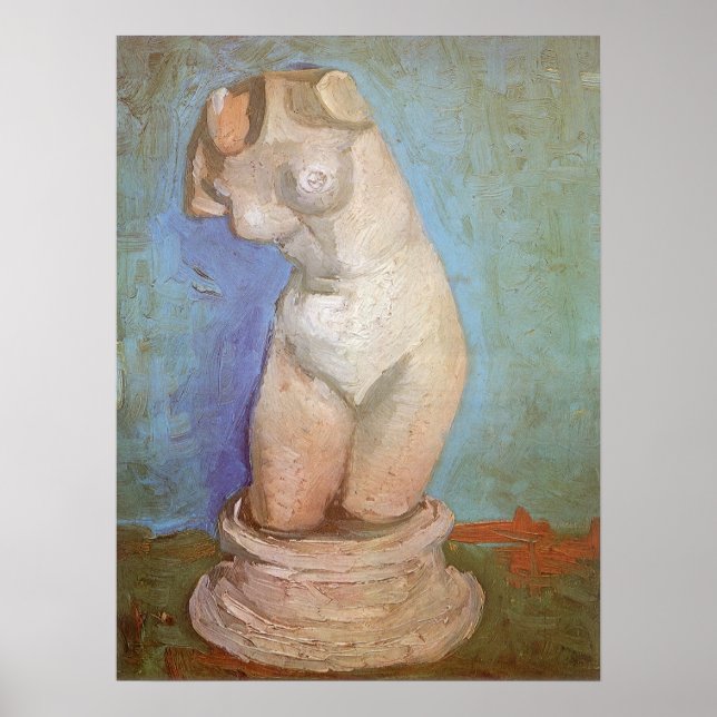Poster Vincent van Gogh - Statuette de plâtre Torse fémin (Devant)