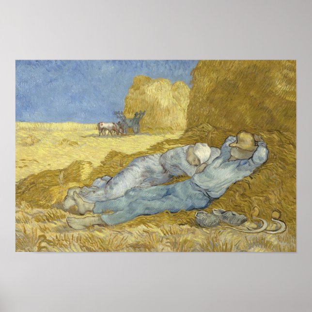 Poster Vincent van Gogh - The Siesta (after Millet) (Devant)