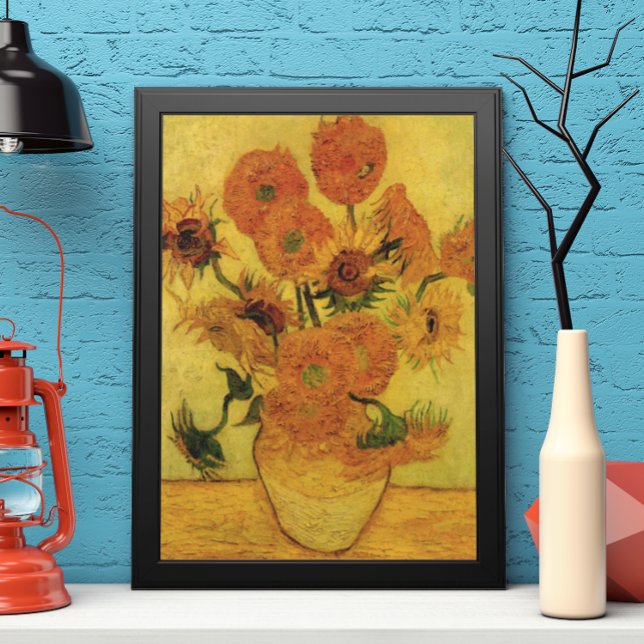 Poster Vincent van Gogh Vase de vie morte avec 15 tournes (Créateur téléchargé)