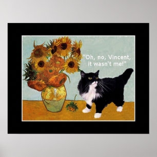 Poster Vincent Van Gogh's naughty cat