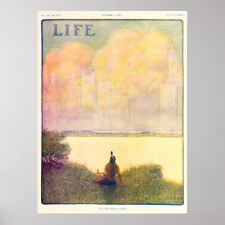 Poster Vintage 1908 Life Magazine, New York