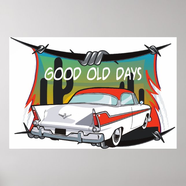 Poster vintage 1957 Plymouth Fury (Devant)