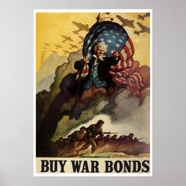 Poster vintage 2ÈME GUERRE MONDIALE War Bonds (Devant)