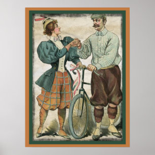 Poster vintage à vélo