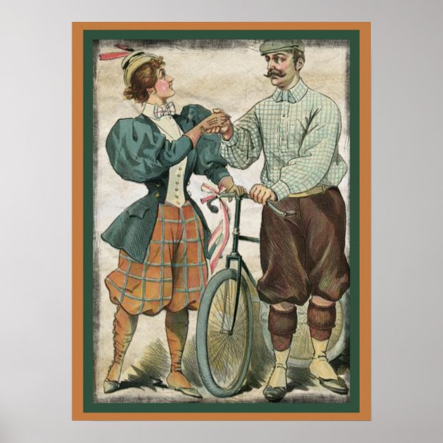 Poster vintage à vélo (Devant)