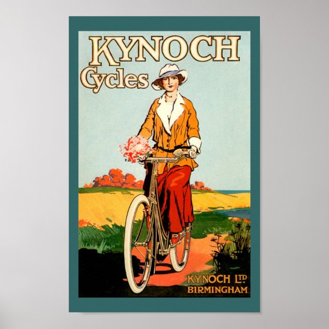 Poster vintage à vélo - Cycles Kynoch (Devant)
