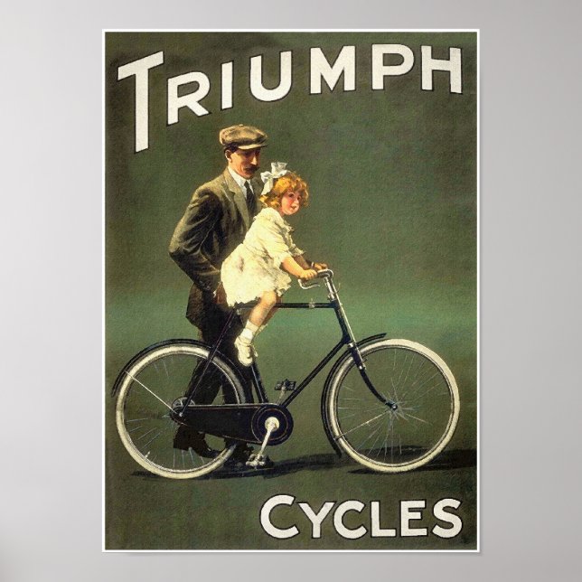 Poster vintage à vélo : Triumph Cycles (Devant)