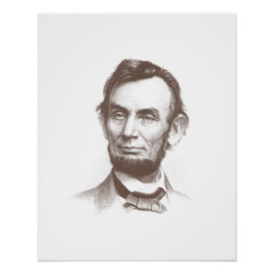 Poster Vintage Abraham Lincoln Portrait