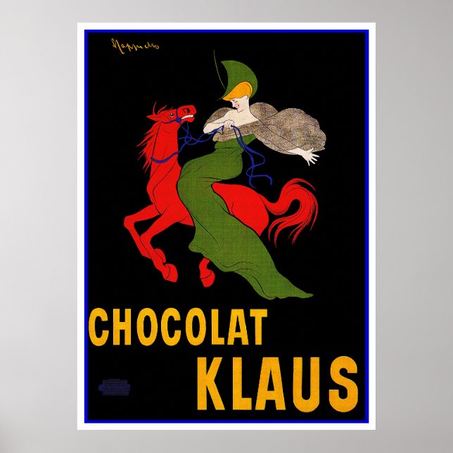 Poster Vintage Ad by Cappiello - Chocolat Klaus (Devant)