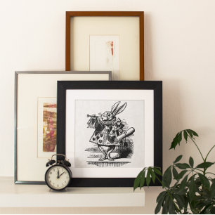 Poster Vintage Alice au pays des merveilles Lapin blanc c