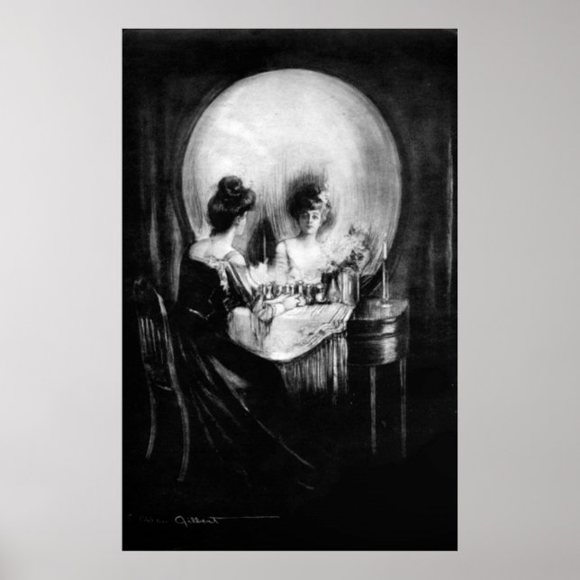 Poster Vintage "All is Vanity" par C. Allan Gilbert (Devant)