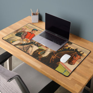 Poster vintage Allemand De Jockeys Sur Les Chevaux