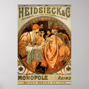 Poster vintage Alphonse Mucha Biscuits Ad 2