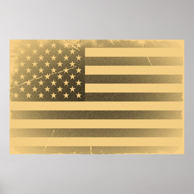 Poster Vintage American Flag (Devant)