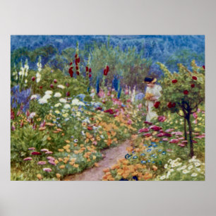 Poster Vintage An English Country Garden