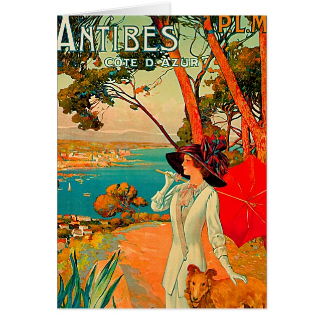 Poster vintage Antibes France (Devant)