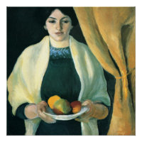 Vintage Août Portrait Macke Avec Pommes