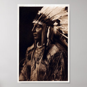 Poster vintage Arikara Chief White Shield