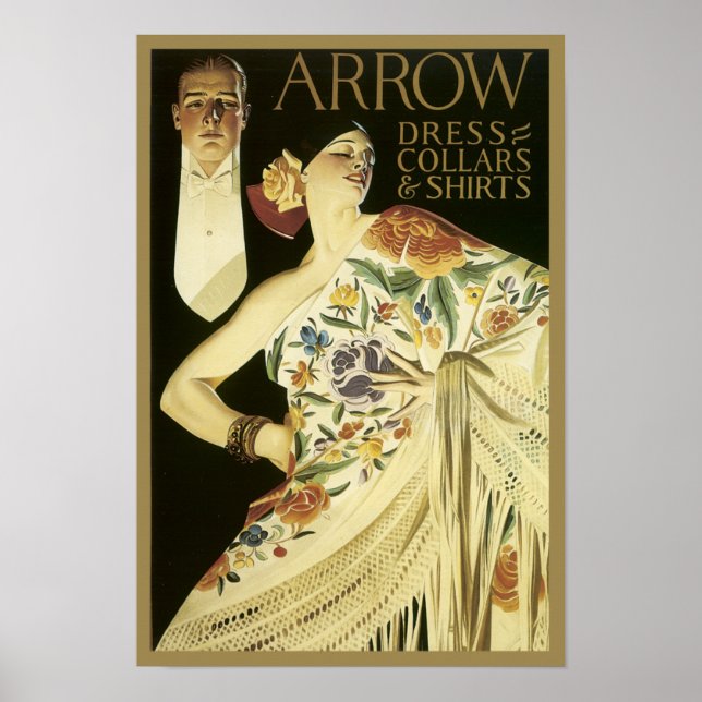 Poster vintage Arrow Shirt (Devant)