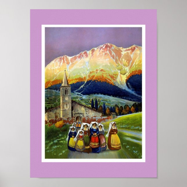 Poster Vintage Art ABRUZZO Italy (Devant)