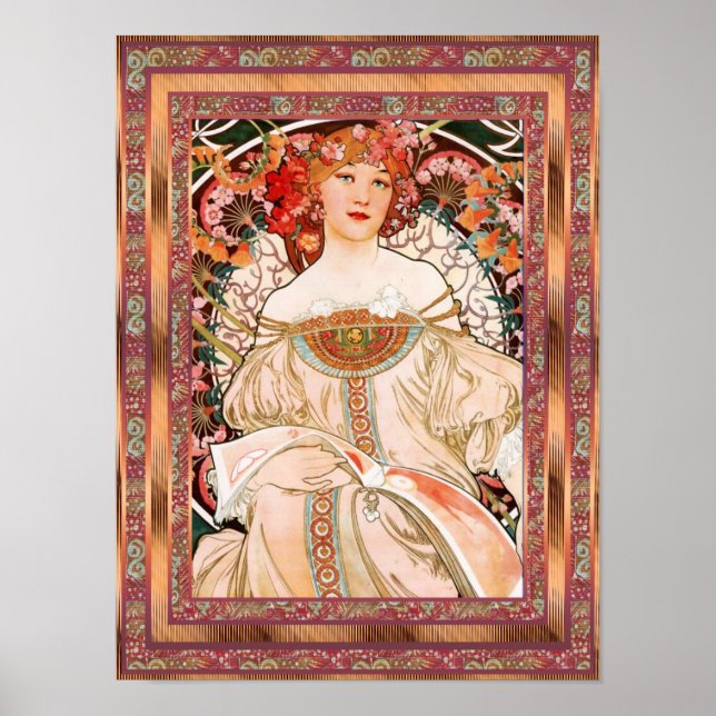 Poster Vintage Art Alfons Mucha F Champenois (Devant)