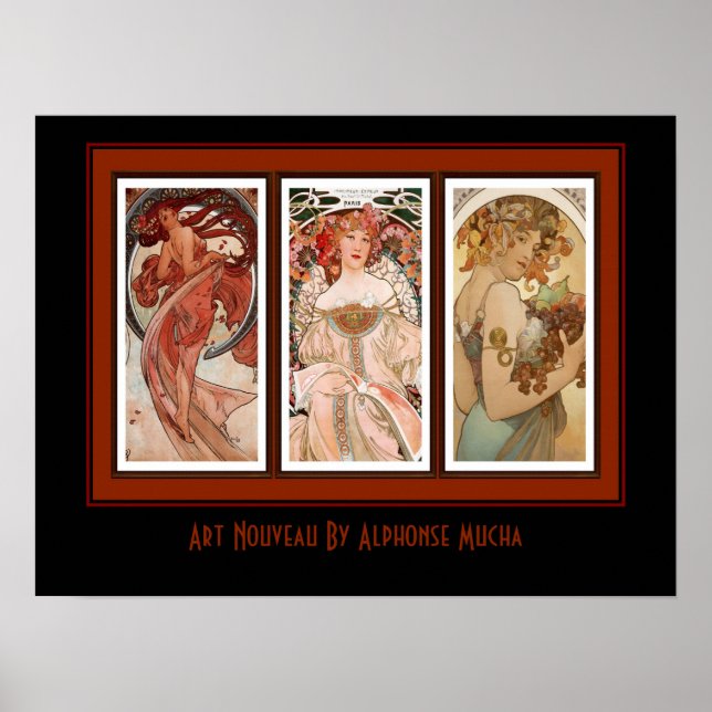 Poster Vintage Art Alfons Mucha Panel Art Nouveau (Devant)