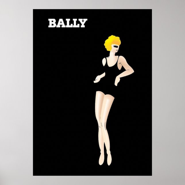 Poster Vintage Art Bernard Villemot Bally Shoes (Devant)
