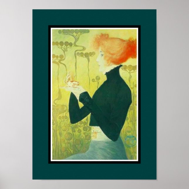 Poster vintage Artistes célèbres Sarah Bernhardt (Devant)