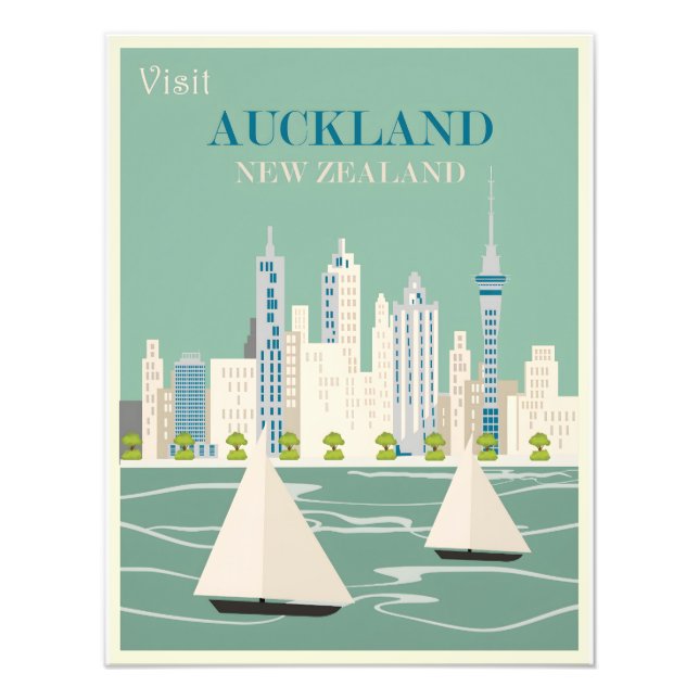 Poster vintage Auckland (Devant)