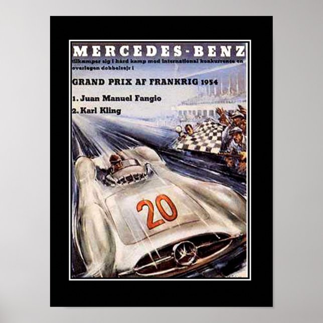 poster vintage automobile 1950 (Devant)