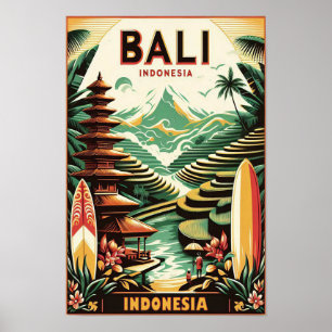 Poster vintage Bali Travel